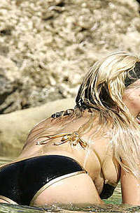 Aisleyne Horgan Wallace topless swim