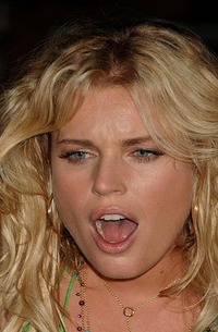 Rebecca Romijn having a very good day