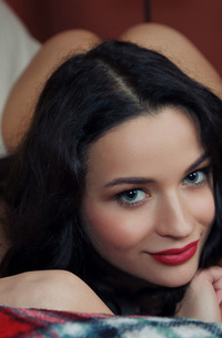 Sexy Brunette Ardelia A With Beautiful Pink Shaved Pussy