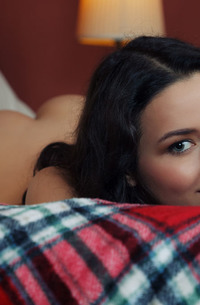 Sexy Brunette Ardelia A With Beautiful Pink Shaved Pussy