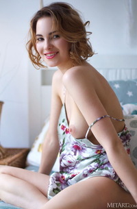 Diana Jam Vivacious Beauty Exposing Her Shaved Pussy