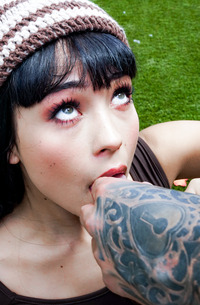Beca Barbie seduces Quinton with a teasing blowjob after babysitting chores