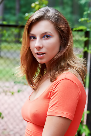 Belka The Bright Fabric Becoming Transparent And Clinging To Her Lovely Curves Alluringly