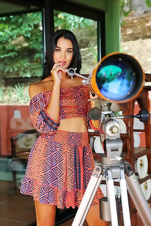 Victoria Mur Wearing Nothing But Her High Heels Her Long Legs Kicked In A Wide Split