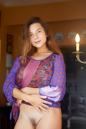 Belka - Sheer Dress Reveal - Ukrainian Hairy Pussy