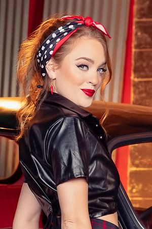 Katriana Lohan | Nude Playboy Babe & Vintage Car | Sexy Mechanic