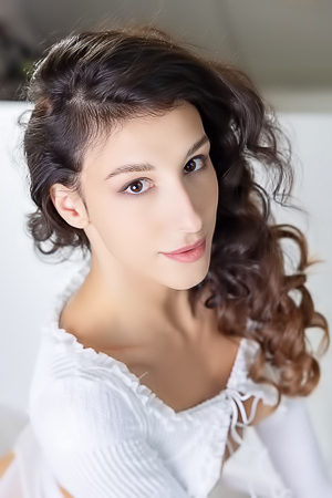 Luna Ortega Leggy Spanish Brunette Reclines On The Cool Marble Surface