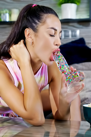 Victoria Mur Teasingly Spreads Legs On Couch In Steamy Solo Fantasy