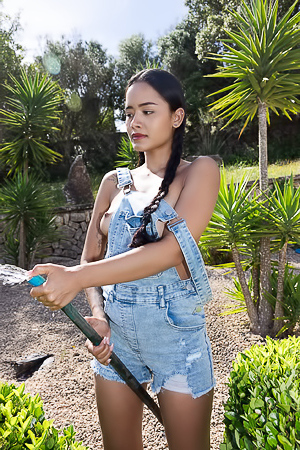 Liloo Enjoys Outdoor Water Play With A Seductive Sweep
