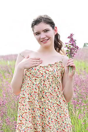 Feel The Lush Curves Of Carries Soft Blanket In The Cool Field