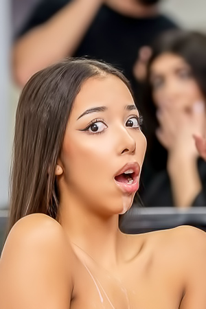 On the bed, Lia Lin electrifies with deep throating and cream pie