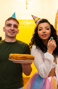 Mini Mitzix gives a sweet teen blowjob and remembers daddys passionate nights